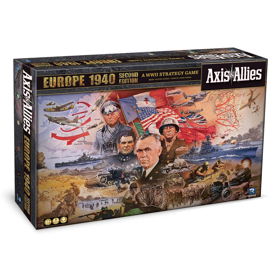Renegade Game Studios Axis and Allies map 1940 Europe for immersive theater-scale warfare planning.