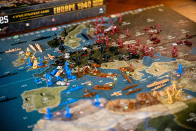 Renegade Game Studios Axis and Allies oversized board enhances strategic overview.