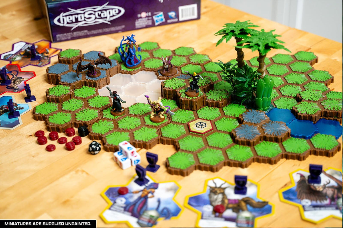 Renegade Game Studios Heroscape hex tiles enable dynamic, modular battlegrounds