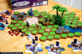 Renegade Game Studios Heroscape hex tiles enable dynamic, modular battlegrounds