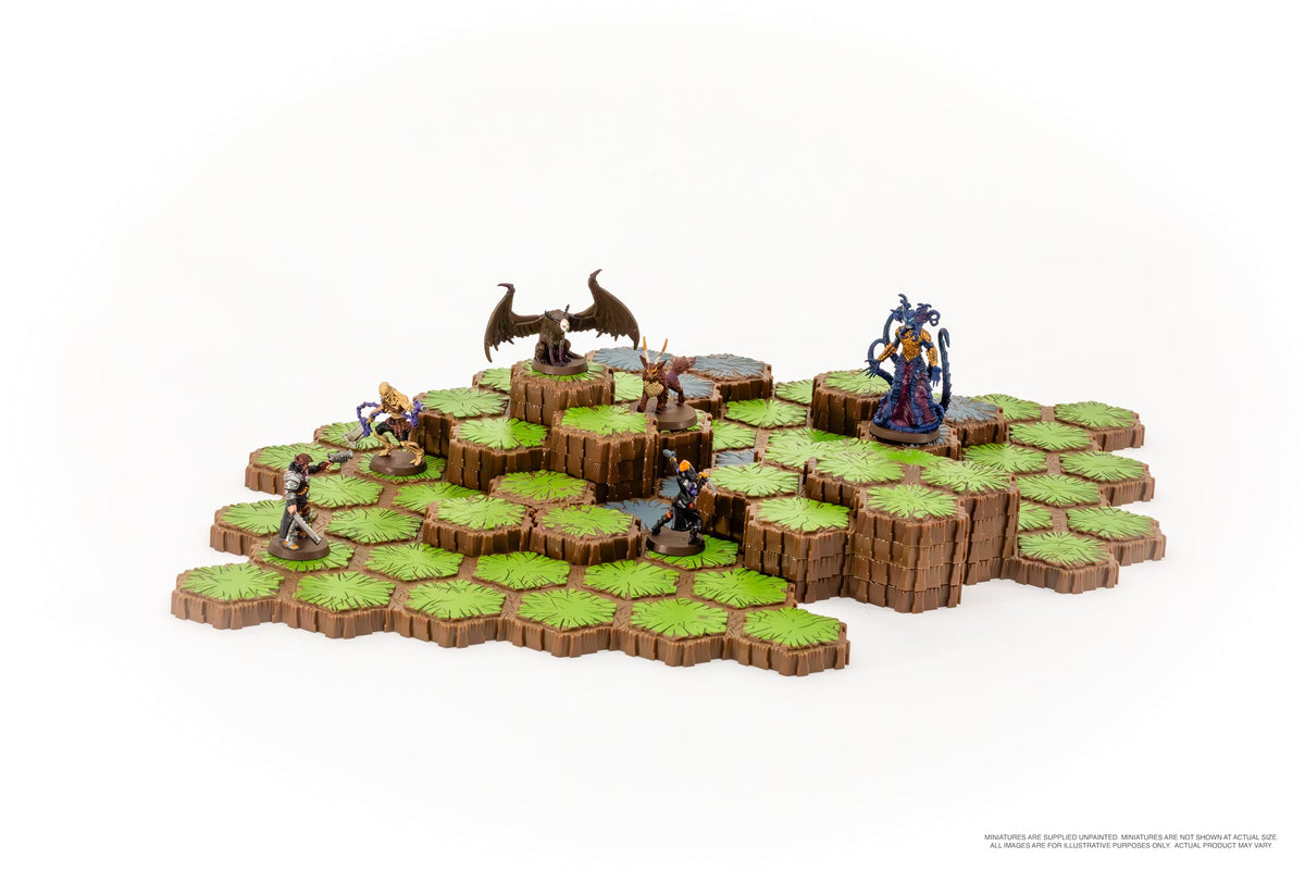Renegade Game Studios Heroscape Laur Jungle trees add lush cover on the board