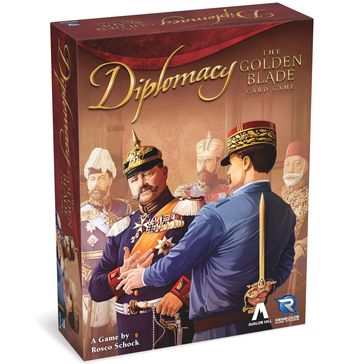 Renegade Golden Blade box cover highlights premium components for immersive diplomacy play