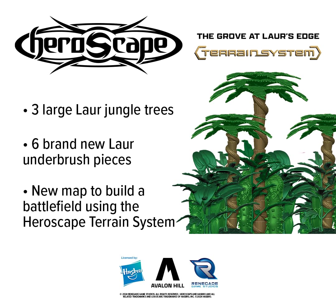 Renegade Game Studios Heroscape Grove Laur Edge underbrush provides concealment and tactical options.