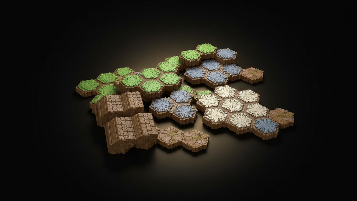 Renegade Heroscape Lands of Valhalla hex-locking system keeps pieces secure