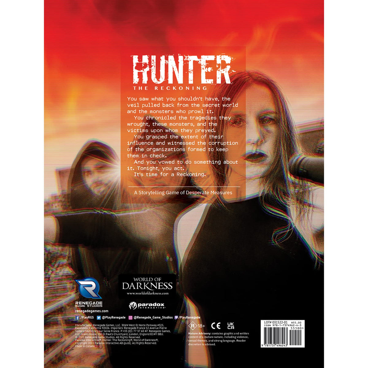 Tabletop session scene using Renegade Hunter: The Reckoning 5e rulebook as guide