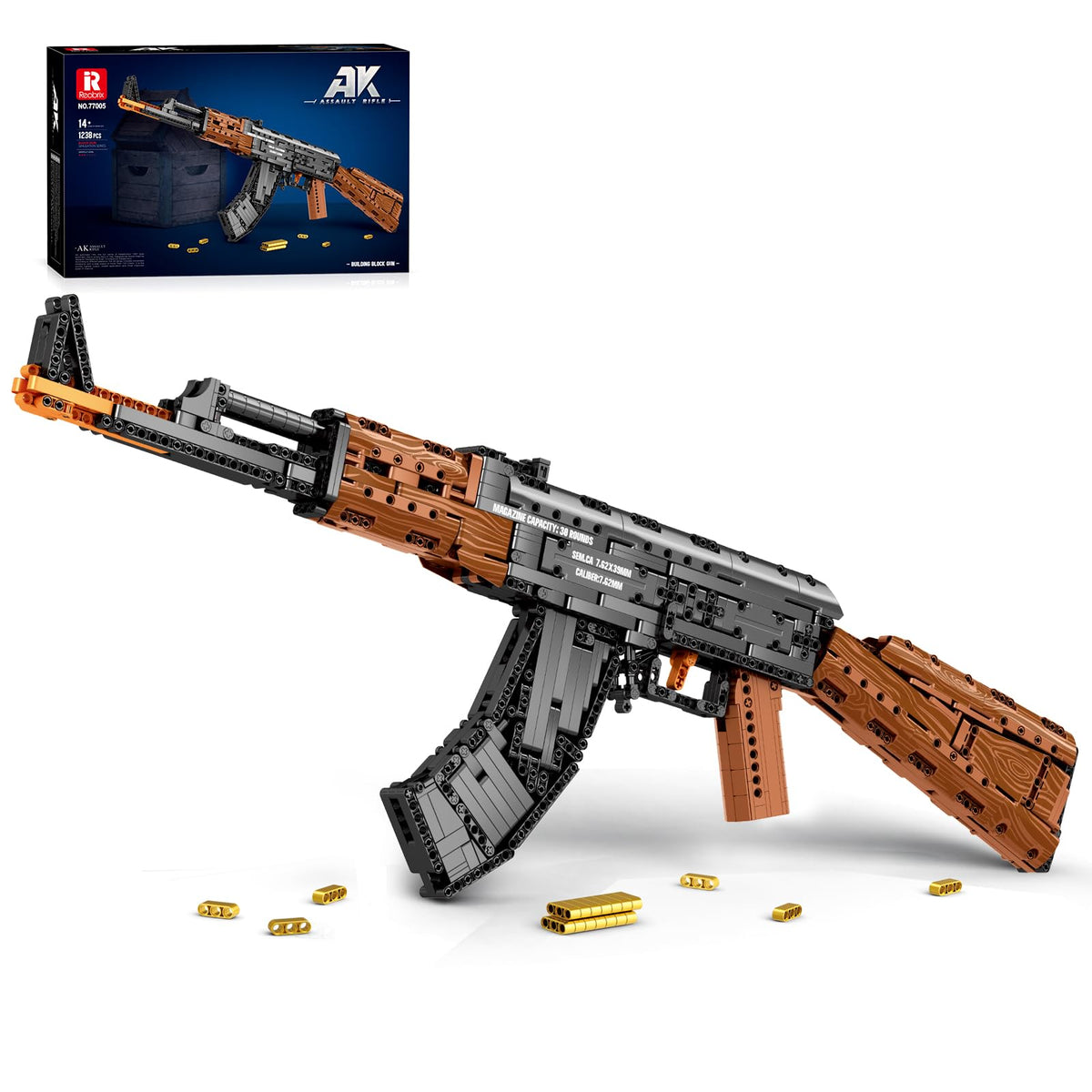 Reobrix AK-47 build model shows precise details for display and collection