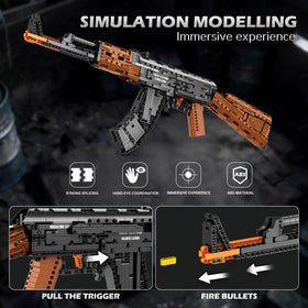 Reobrix AK-47 detachable magazine enables interactive loading and play
