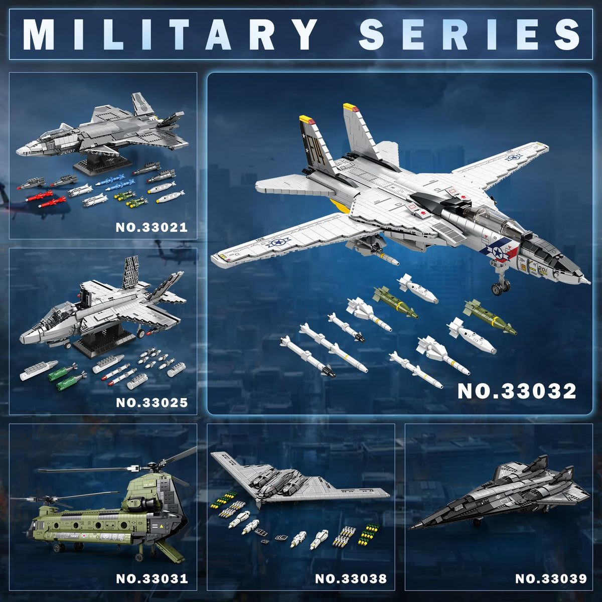 Reobrix F-14 assembly in progress highlighting hands-on model building