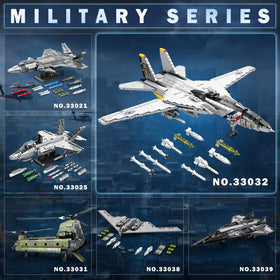 Reobrix F-14 assembly in progress highlighting hands-on model building