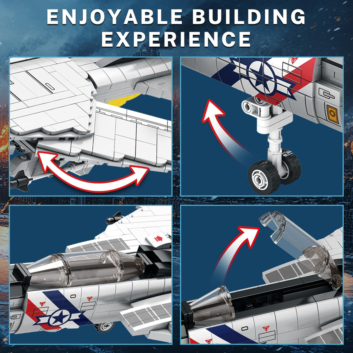 Reobrix F-14 packaging highlighting premium build experience
