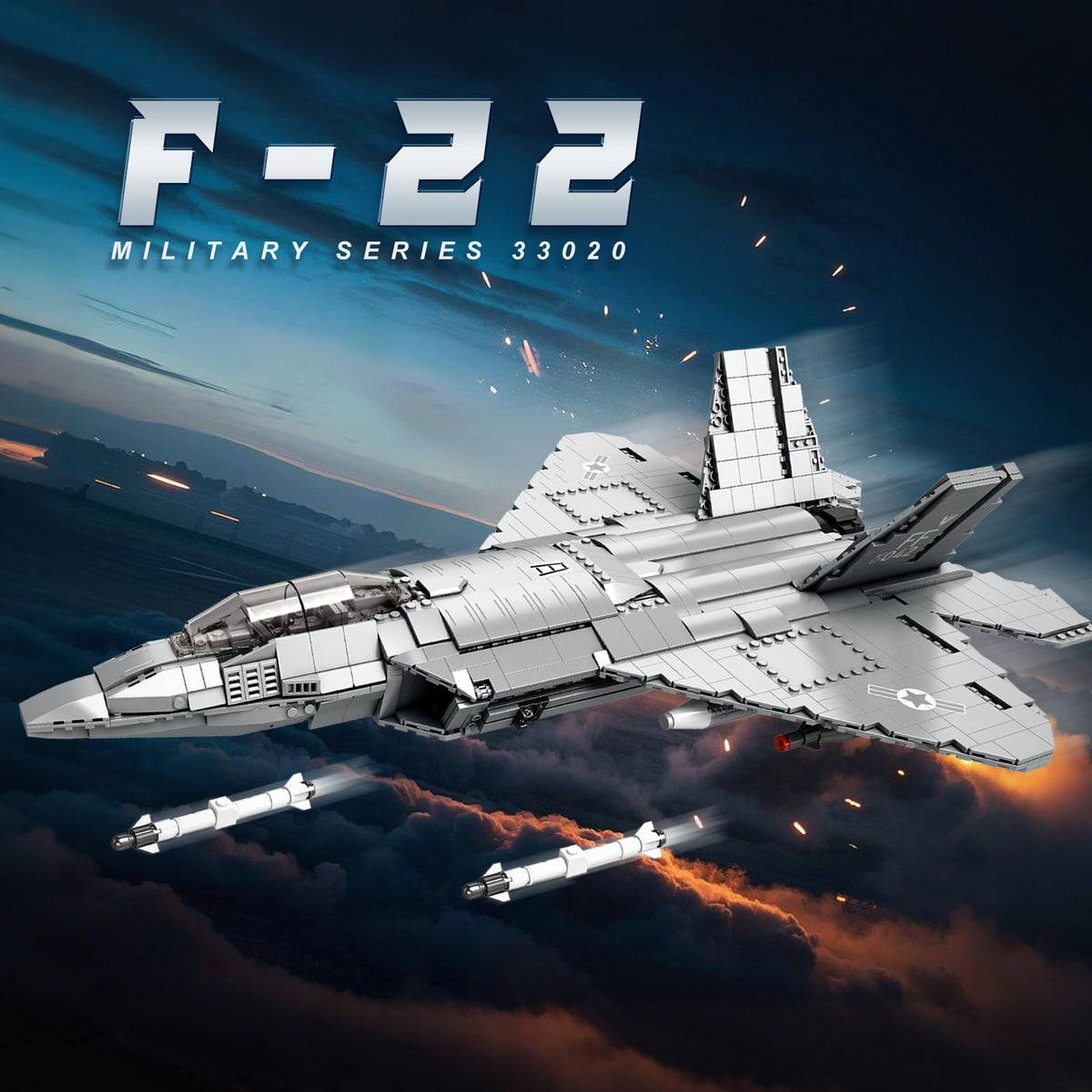 Reobrix F-22 cockpit opened for interactive cockpit viewing
