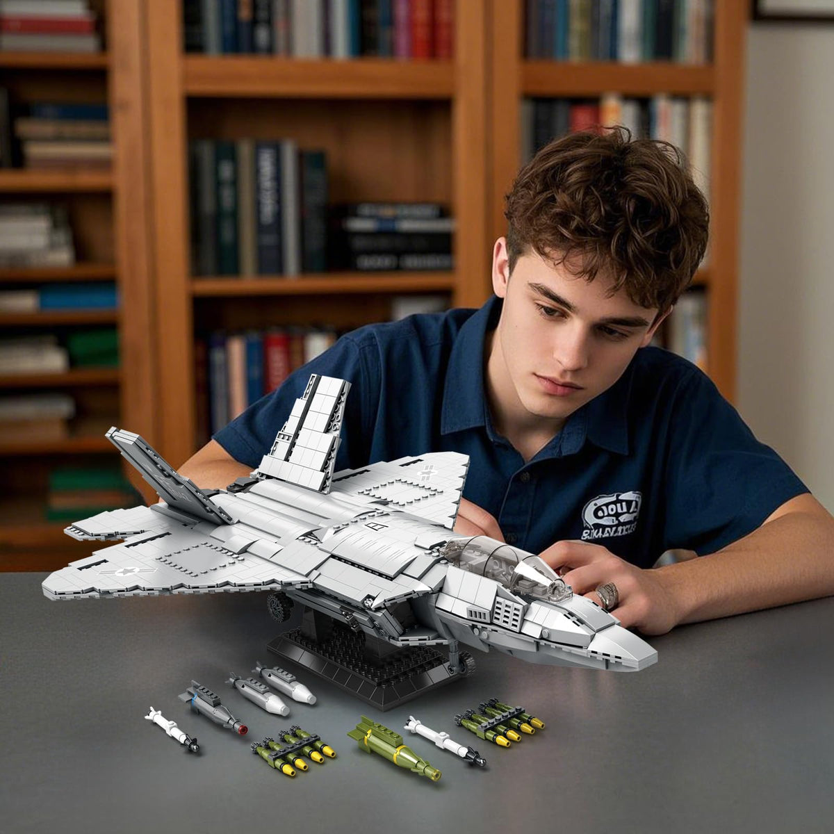Reobrix F-22 finished model ready for desk display