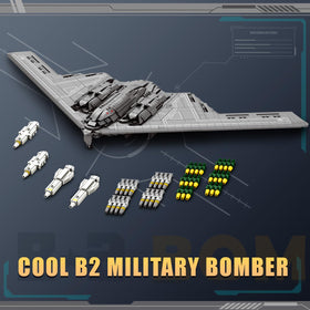 Removable landing gear on the B2 bomber for authentic stance.