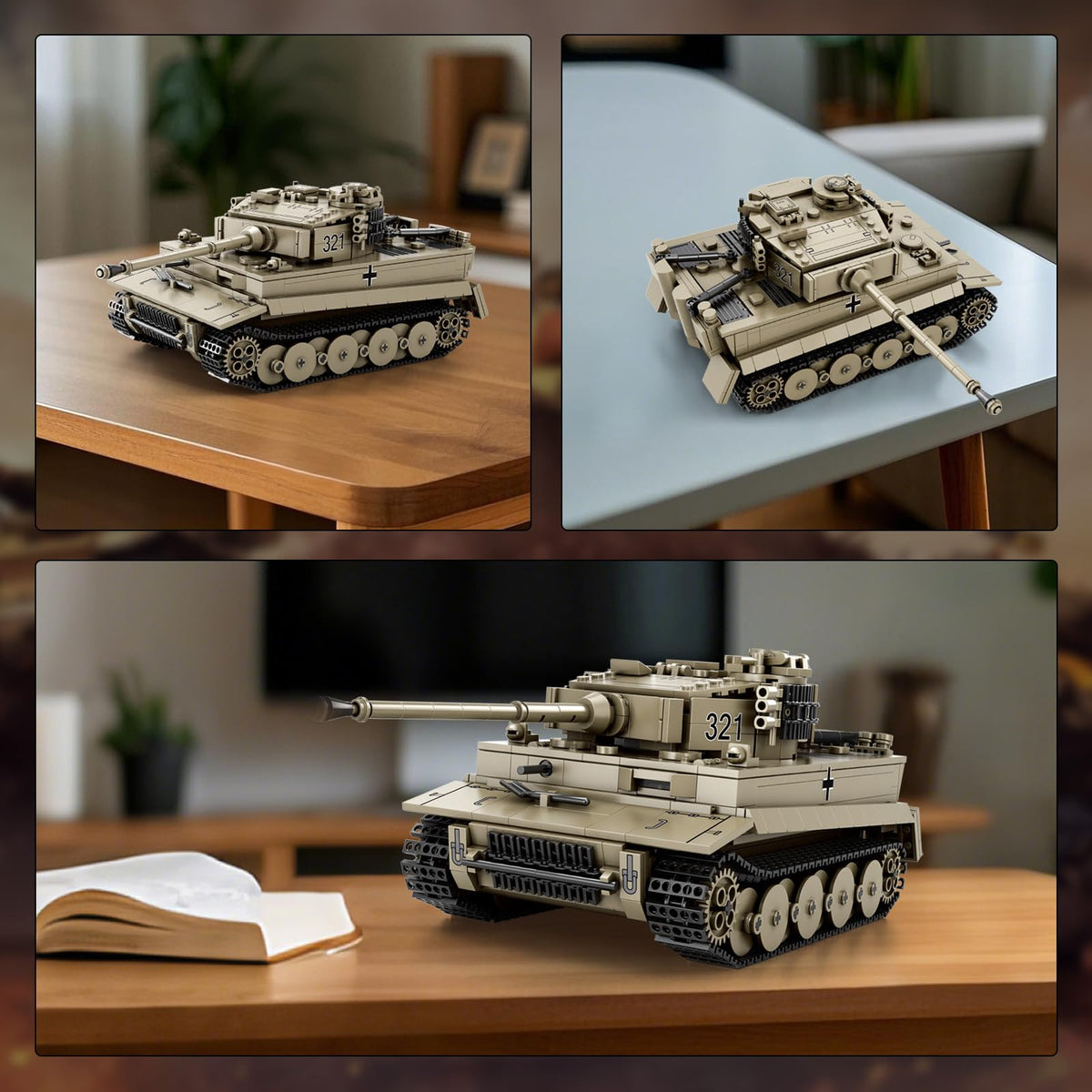 Reobrix Tiger I hatch opens for interactive model exploration.