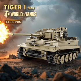 Reobrix Tiger I turret rotates for dynamic posing and display.