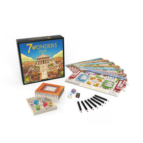 Repos Production 7 Wonders Dice Game wonder trays for organized setup and steady play