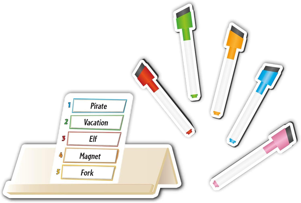 Repos Production Just One erasable-markers ready to write clues for future rounds