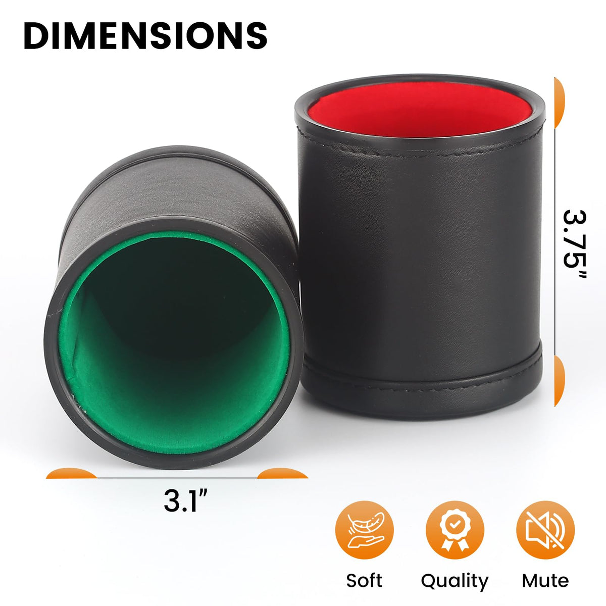 RERIVER five pack of dice cups, suitable for up to five players
