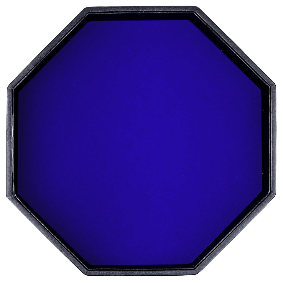 RERIVER dice tray with blue felt exterior for quiet, contained rolls