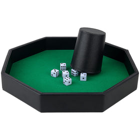RERIVER dice-in-tray view shows ample rolling space.