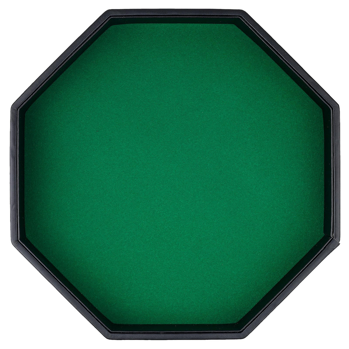 RERIVER dice tray exterior green PU leather, durable on-table protection.