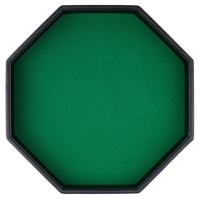 RERIVER dice tray exterior green PU leather, durable on-table protection.