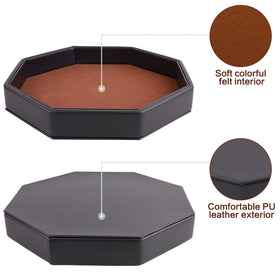 RERIVER dice tray inside felt cushions rolls and muffles clatter.
