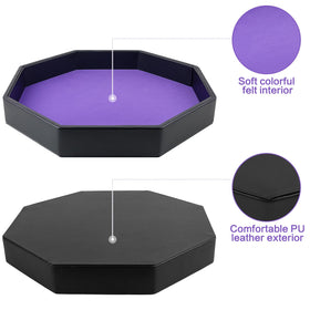 RERIVER tray interior velvet liner muffles dice sounds.