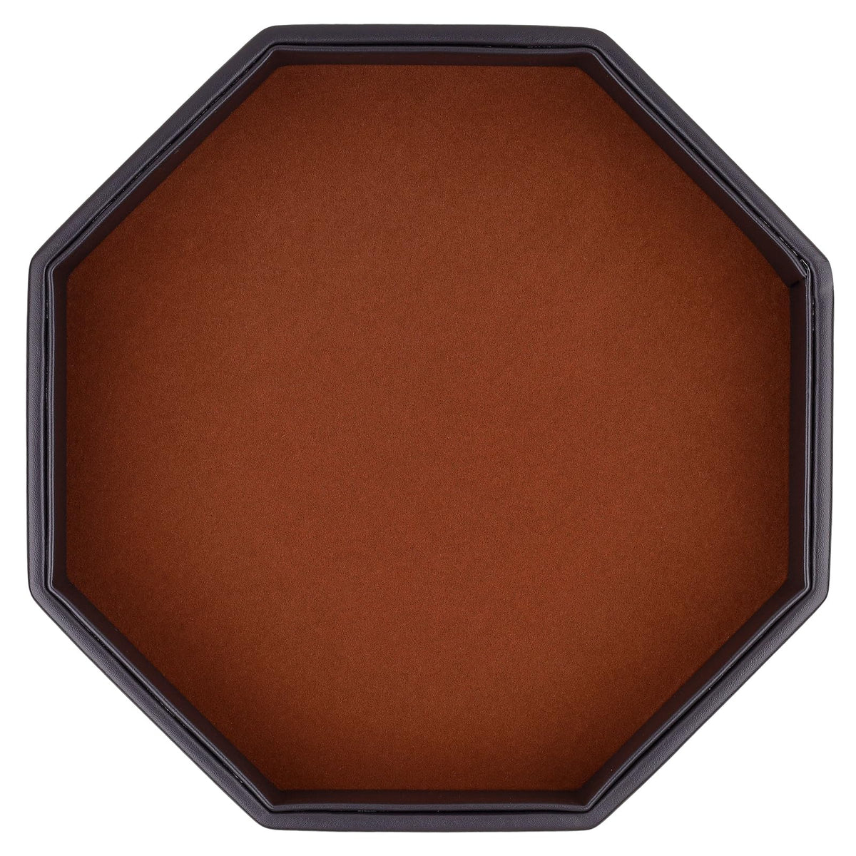 RERIVER dice tray octagon leather keeps dice secure during gameplay.
