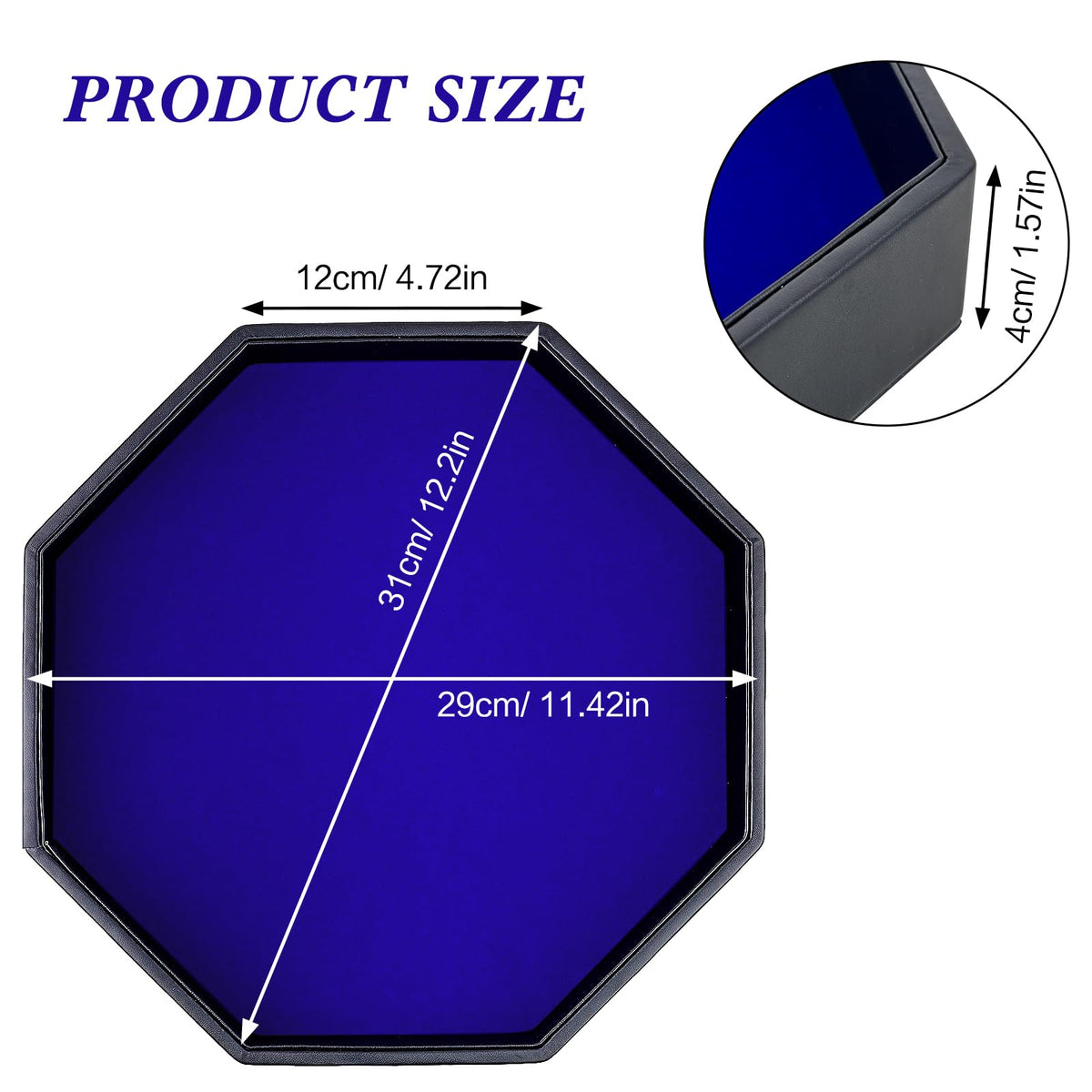 RERIVER octagonal dice tray offers stable rolling space
