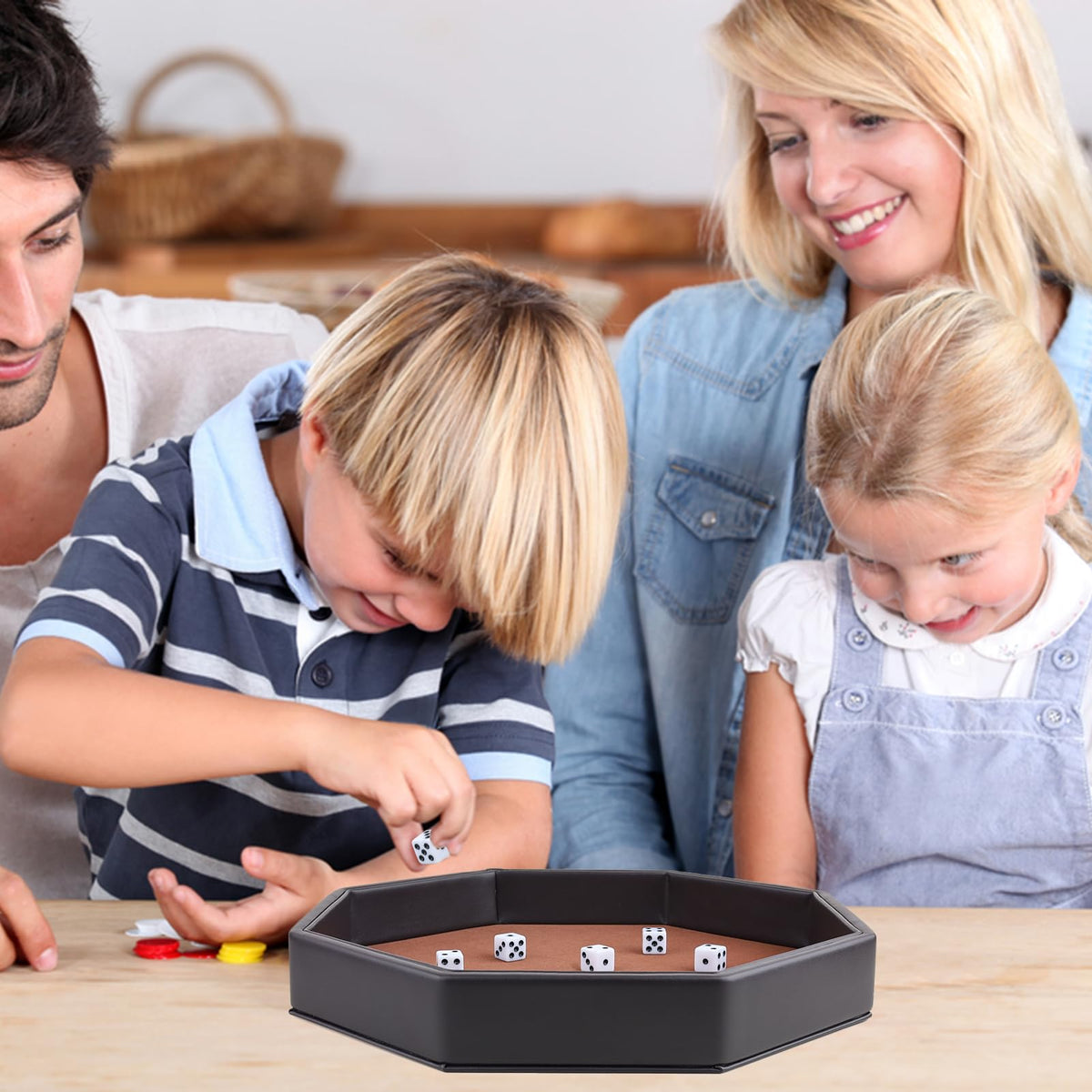 RERIVER dice tray storage doubles as a small-item organizer.