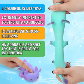 Reroaoi axolotl stress-relief toy yellow ideal as pocket-size mood booster