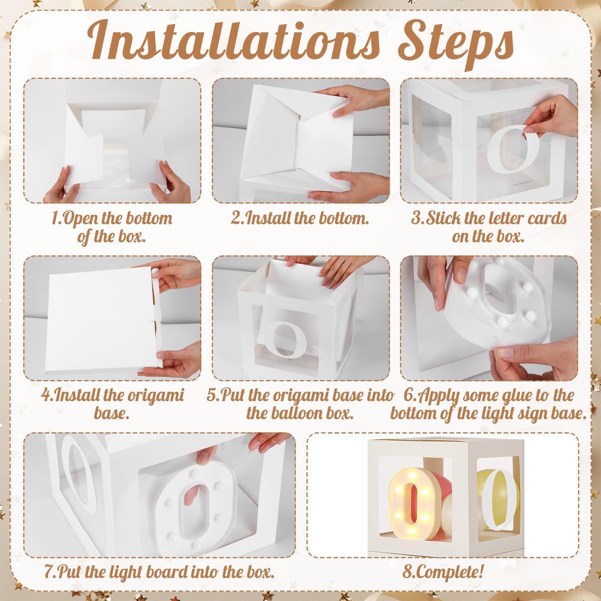 Resholder adhesive dots enable quick, clean assembly of the boxes