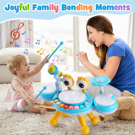 Floor-to-table design grows with your child for versatile play.