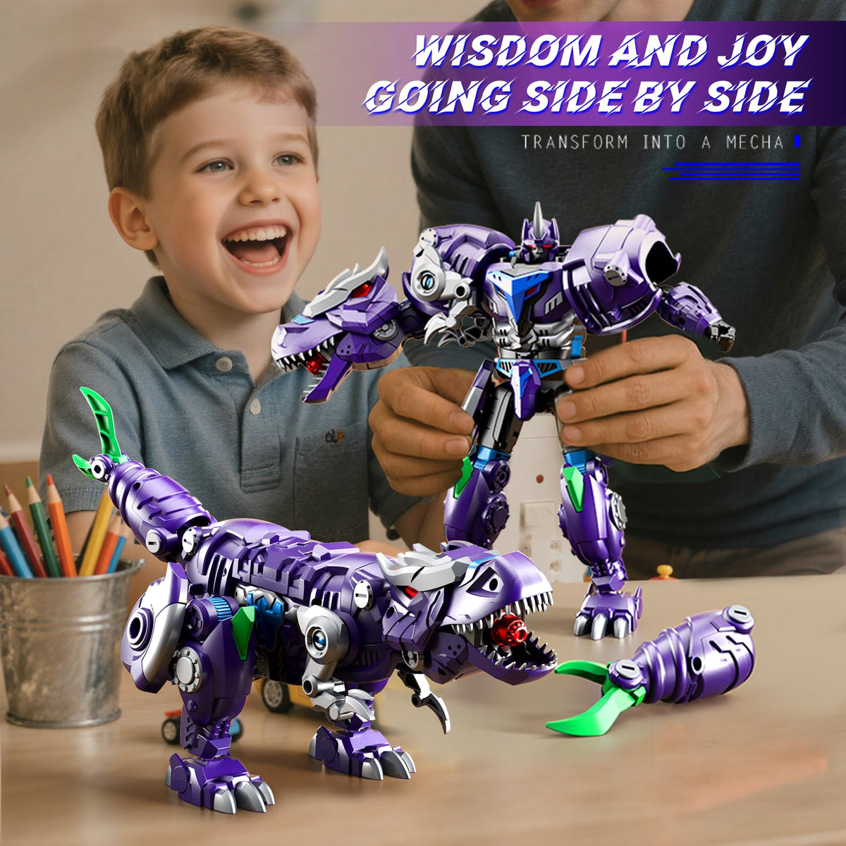 Resosese transforming toy in 2-in-1 mode promotes versatile play and storytelling.