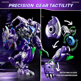 Resosese toy features gear-style joints with satisfying mechanical feedback.
