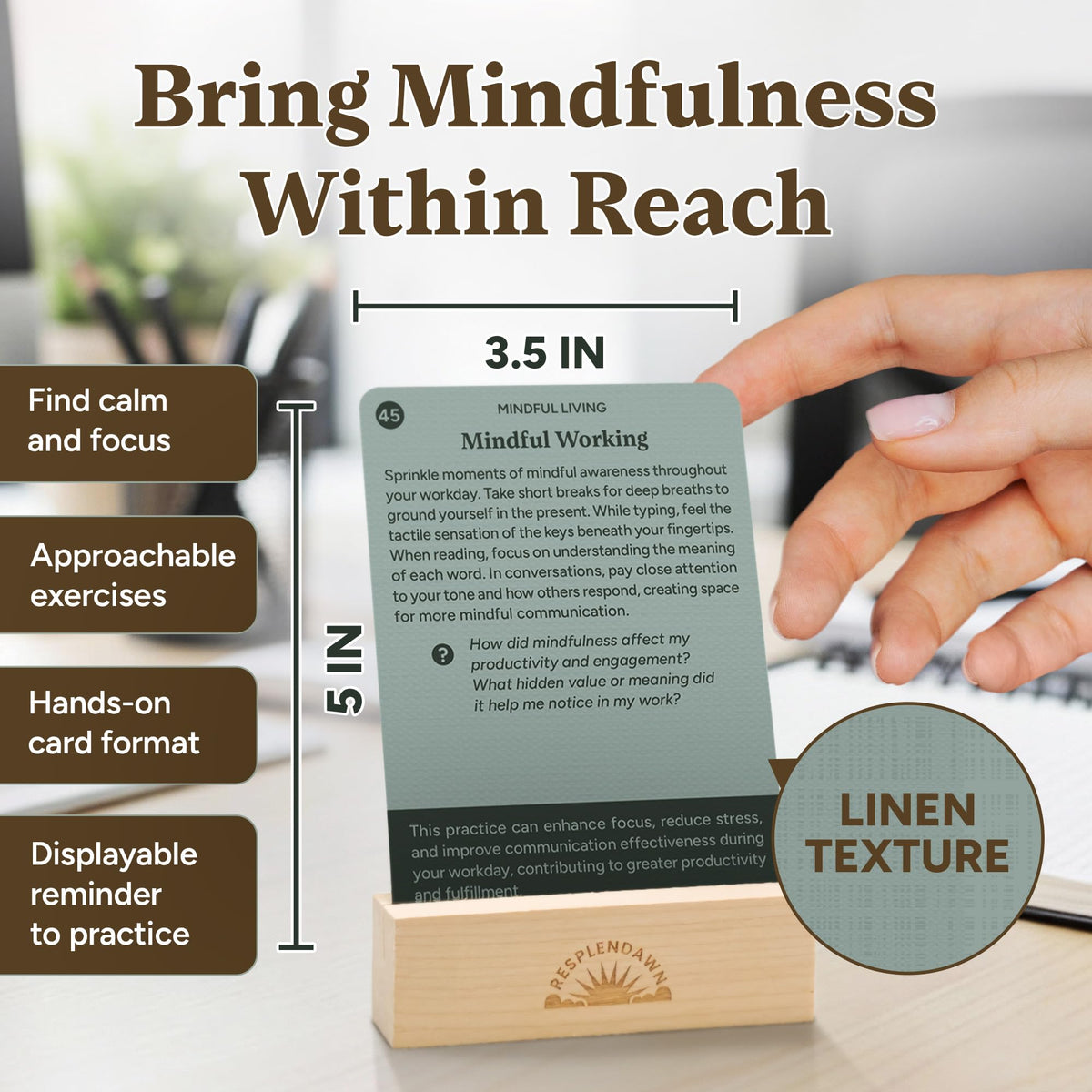 Resplendawn Somatic Awareness card guides gentle body awareness sessions