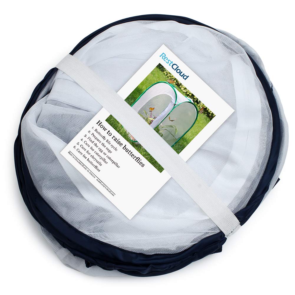 RESTCLOUD monarch habitat open door demonstrates feeding access without disturbing chrysalises