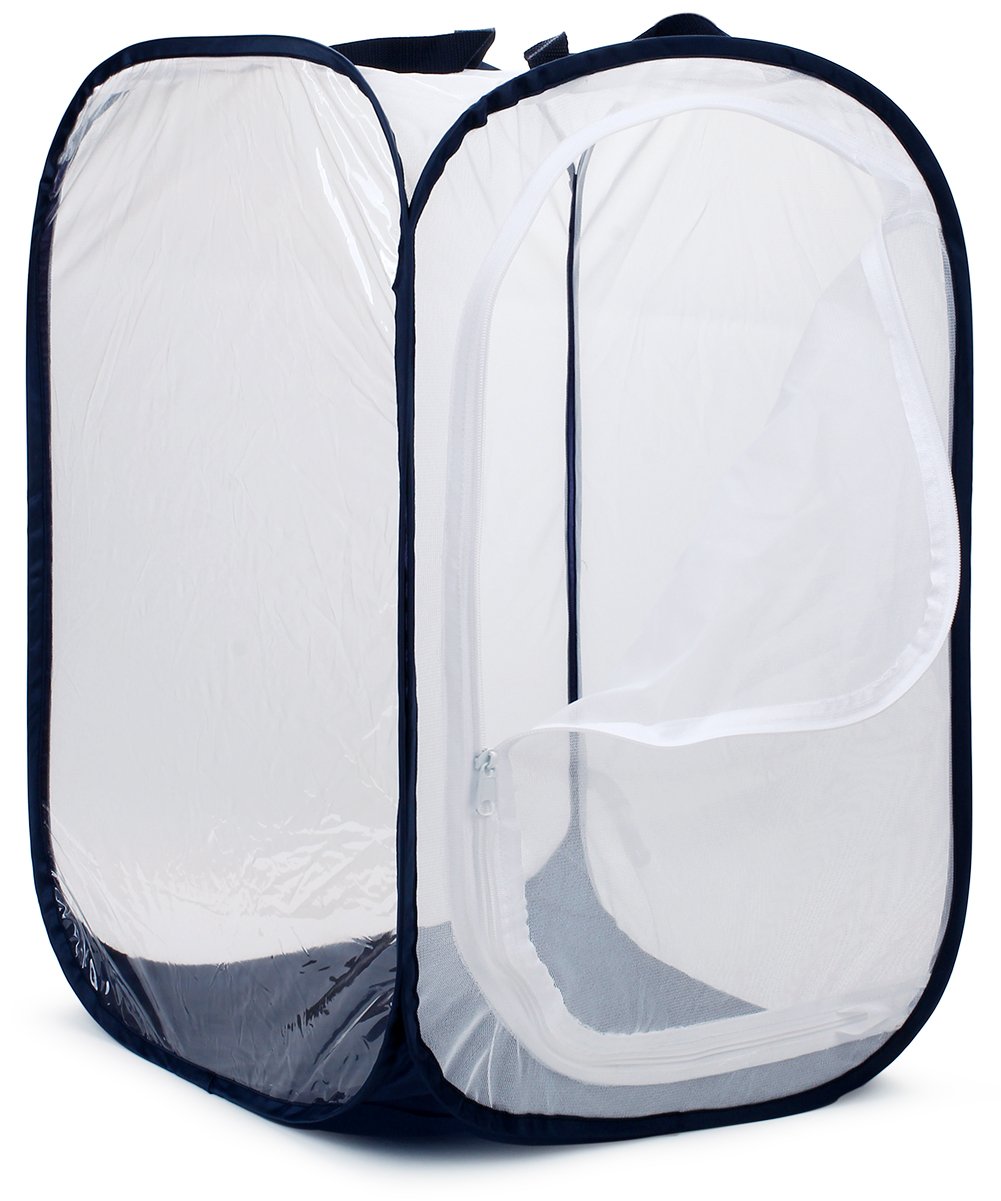RESTCLOUD monarch habitat side view showing collapsible design for easy storage