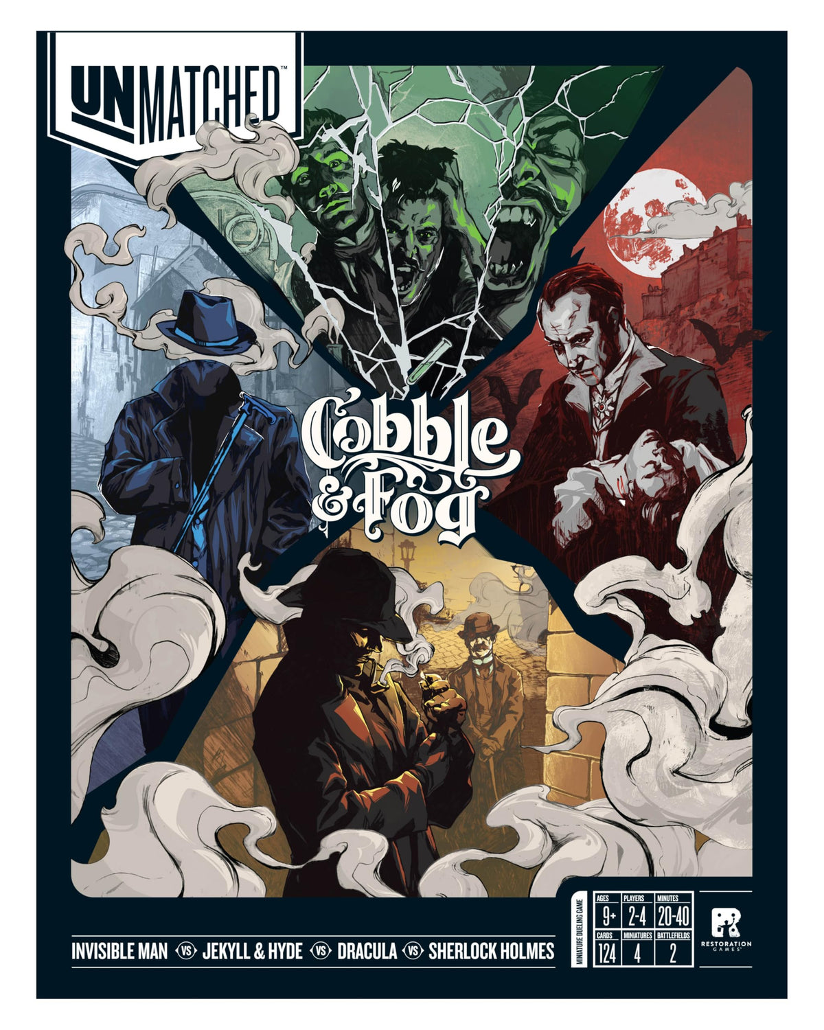 Restoration Games Unmatched Cobble & Fog: Sherlock Holmes miniature for tactical duels
