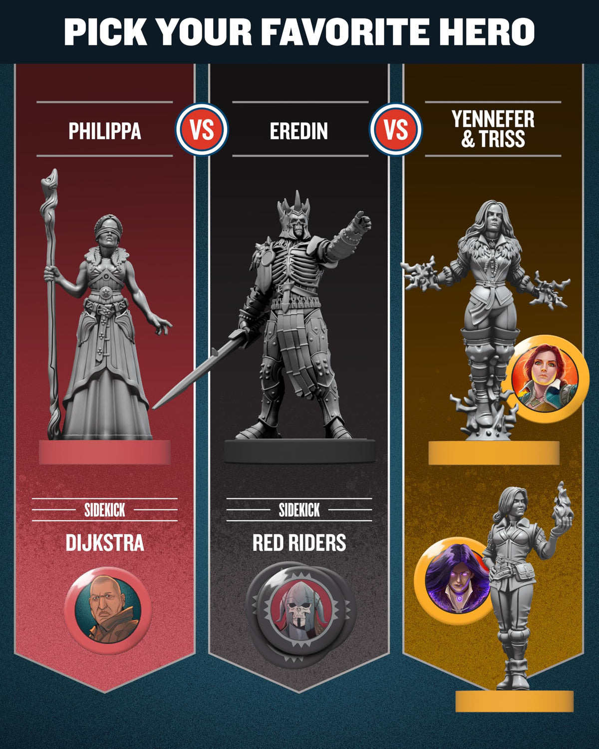 Restoration Games Unmatched Witcher Realms Fall four battlefields offer varied arenas