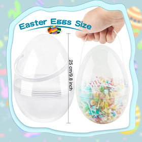 Restroma 10-inch clear Easter egg with handle ideal for larger surprises.