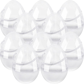 Restroma 8-inch clear Easter egg with handle for easy egg hunts and carrying.