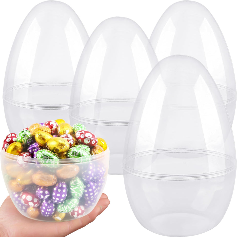 Restroma giant clear Easter egg 12-inch for large treats and big surprises.
