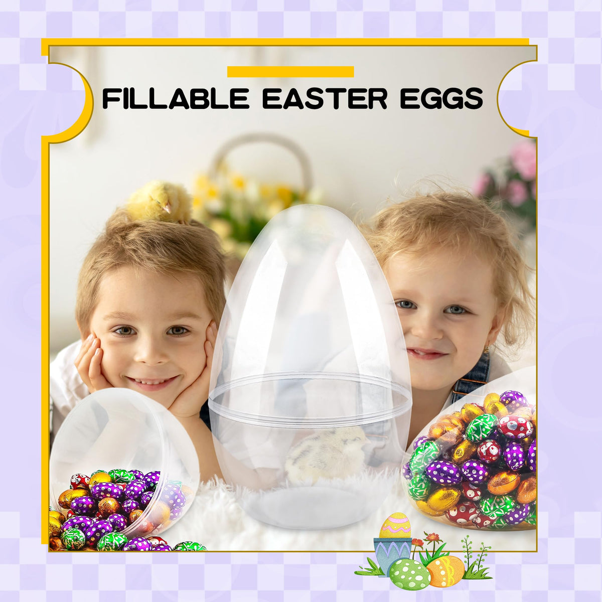 Restroma two-part closure enables quick filling on the giant Easter egg