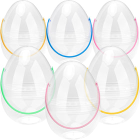 Restroma giant clear Easter egg with handle for easy carrying and display