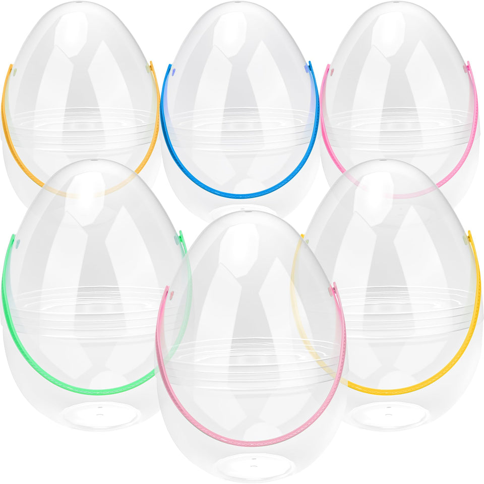 Restroma giant clear Easter egg with handle for easy carrying and display