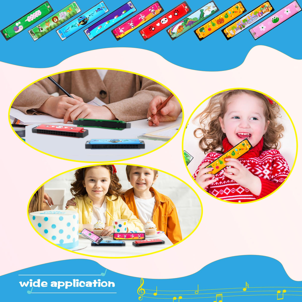 Restroma harmonica cartoon-16-hole music-toy-stimulation sparks early rhythm exploration.