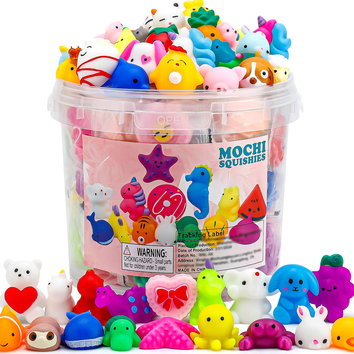 Resumplan Mochi Squishy 100 Pack – assorted designs for engaging party favors