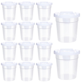 Retainbre 24-pack no-spill paint cups with lids for mess-free classroom painting.